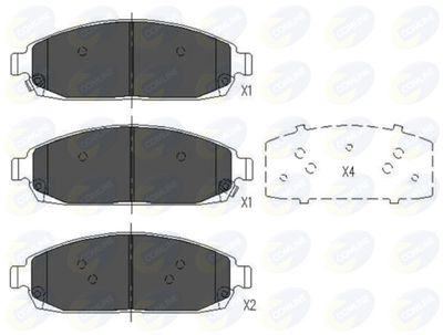 Комплект тормозных колодок, дисковый тормоз COMLINE CBP36028 для JEEP COMMANDER