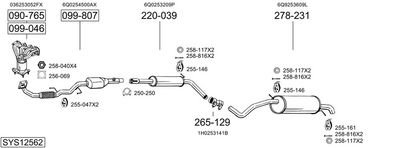 SISTEM DE ESAPAMENT BOSAL SYS12562