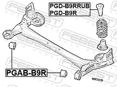 TAMPON CAUCIUC SUSPENSIE FEBEST PGDB9R 1