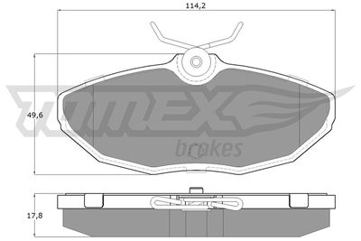 Комплект тормозных колодок, дисковый тормоз TOMEX Brakes TX 19-54 для LINCOLN LS