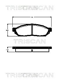 Комплект тормозных колодок, дисковый тормоз TRISCAN 8110 40055 для TRIUMPH ACCLAIM