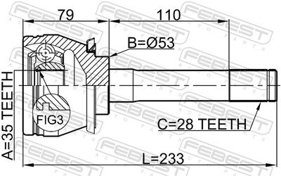 Joint Kit, drive shaft 1410-MUS