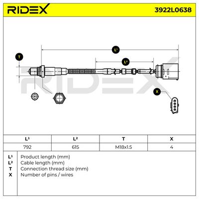 ламбда-сонда RIDEX 3922L0638