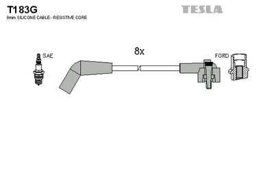Комплект проводов зажигания TESLA T183G для FORD USA EXPLORER