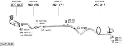 Układ wydechowy BOSAL SYS10619