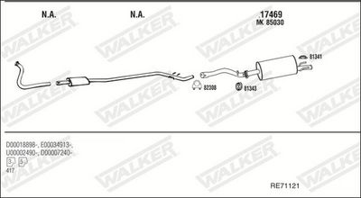 SISTEM DE ESAPAMENT WALKER RE71121