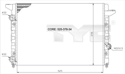 TYC 737-0037 Радиатор охлаждения двигателя для VW PASSAT B3/B4 Variant (3A5, 35I)