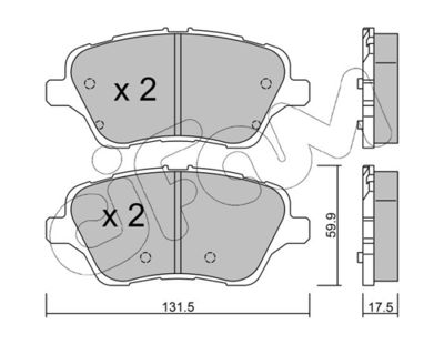 Brake Pad Set, disc brake 822-976-0
