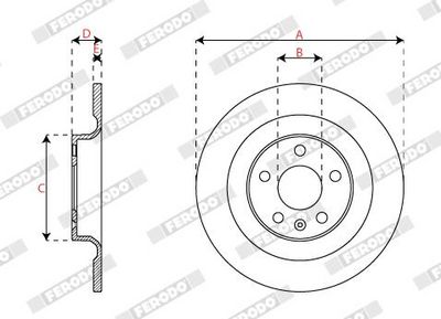 DISC FRANA FERODO DDF2827C 2