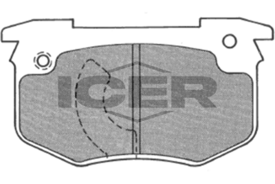 комплект спирачно феродо, дискови спирачки ICER 180298