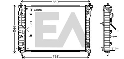 Радиатор, охлаждение двигателя EACLIMA 31R54120 для OPEL ANTARA