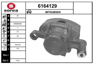 STARTCAR 6164129 Тормозной суппорт для MITSUBISHI L 300 III Фургон (P0_V, P1_V, P_2V) 2.4 (P24V, P24W)
