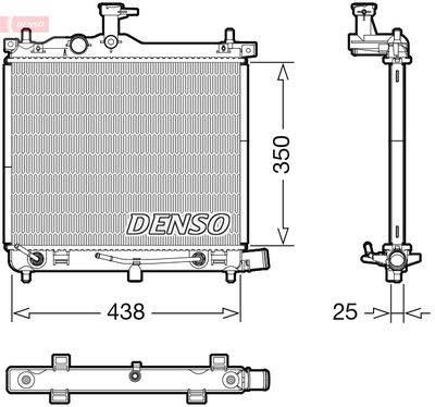 DENSO DRM41023 Радиатор охлаждения двигателя  для HYUNDAI i10 (Хендай И10)