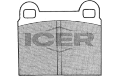 комплект спирачно феродо, дискови спирачки ICER 180058