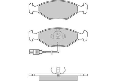 Комплект тормозных колодок, дисковый тормоз E.T.F. 12-0343 для FIAT DUNA