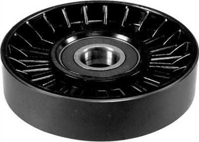 Įtempiklio skriemulys, V formos rumbuotas diržas