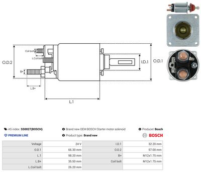 SOLENOID ELECTROMOTOR AS-PL SS0027BOSCH 3