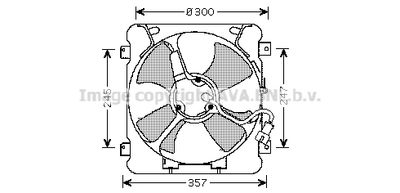 AVA QUALITY COOLING HD7527 Вентилятор системы охлаждения двигателя для HONDA CIVIC VI Hatchback (EJ, EK)