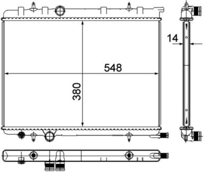 Radiator, engine cooling CR 515 000P