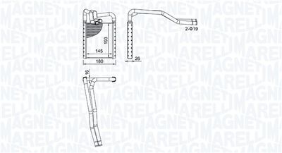 Теплообменник, отопление салона MAGNETI MARELLI 350218508000 для HYUNDAI i20