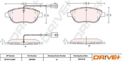 BREMSBELAGSATZ SCHEIBENBREMSE DR!VE+ DP1010100659 2