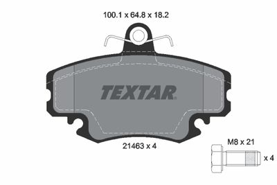 Комплект тормозных колодок, дисковый тормоз TEXTAR 2146306 для RENAULT EXPRESS