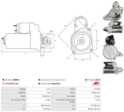 STARTER AS-PL S0907S 4