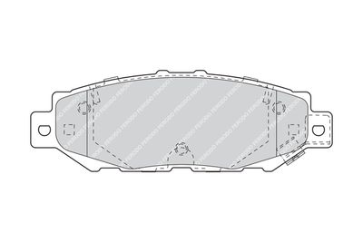 Комплект тормозных колодок, дисковый тормоз FERODO FDB1703 для TOYOTA CRESTA