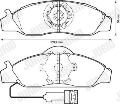 Комплект тормозных колодок, дисковый тормоз JURID 572416J для SSANGYONG KORANDO