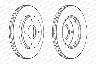 BREMSSCHEIBE FERODO DDF1621C 1