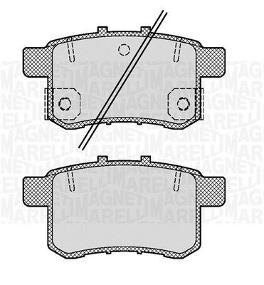 Комплект тормозных колодок, дисковый тормоз MAGNETI MARELLI 363916060704 для VW AMAROK