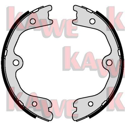Zestaw szczęk hamulcowych, hamulec postojowy KAWE 09490