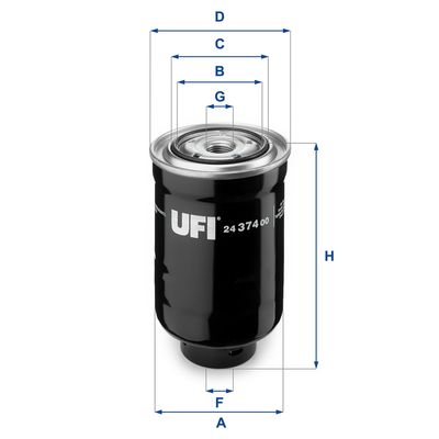 Топливный фильтр UFI 24.374.00 для MAZDA BT-50