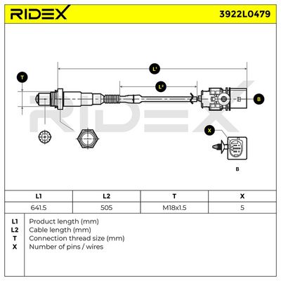ламбда-сонда RIDEX 3922L0479