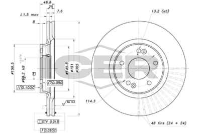 Tarcza hamulcowa ICER 78BD0578-2