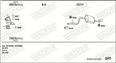 Изпускателна система WALKER BWK018452D