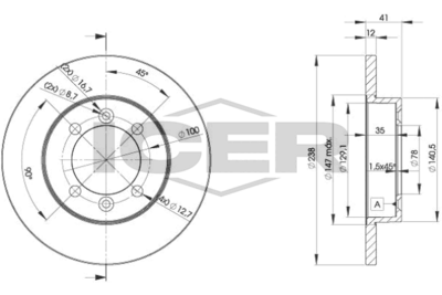 спирачен диск ICER 78BD4706-2