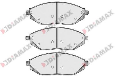 Комплект тормозных колодок, дисковый тормоз DIAMAX N09518 для CHEVROLET SPARK