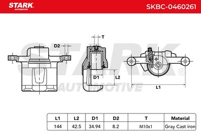 спирачен апарат STARK SKBC-0460261