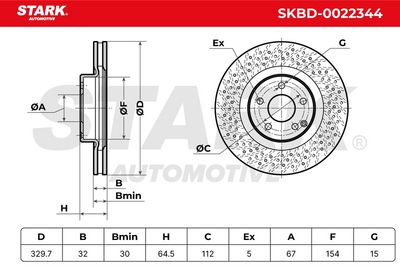 спирачен диск STARK SKBD-0022344