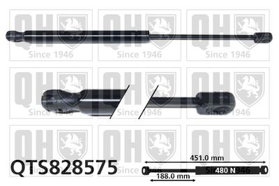 QUINTON HAZELL QTS828575 Амортизатор багажника и капота  для FIAT 500X (Фиат 500x)