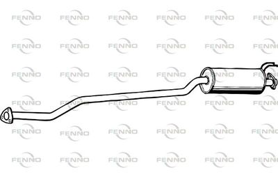 Средний глушитель выхлопных газов FENNO P2735 для HONDA STREAM