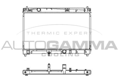 Радиатор, охлаждение двигателя AUTOGAMMA 105702 для TOYOTA YARIS