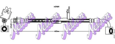 KAWE H5989 Тормозной шланг  для CHRYSLER SEBRING (Крайслер Себринг)
