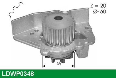 POMPă DE APă RăCIRE MOTOR LUCAS LDWP0348