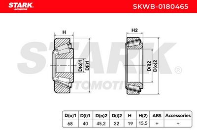 комплект колесен лагер STARK SKWB-0180465