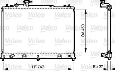 Радиатор, охлаждение двигателя VALEO 735577 для MAZDA CX-7