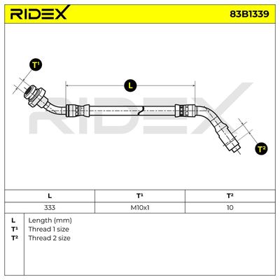 спирачен маркуч RIDEX 83B1339