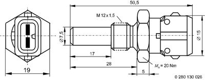 Sensor, coolant temperature 0 280 130 026