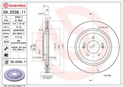 DISC FRANA BREMBO 09E53611 1